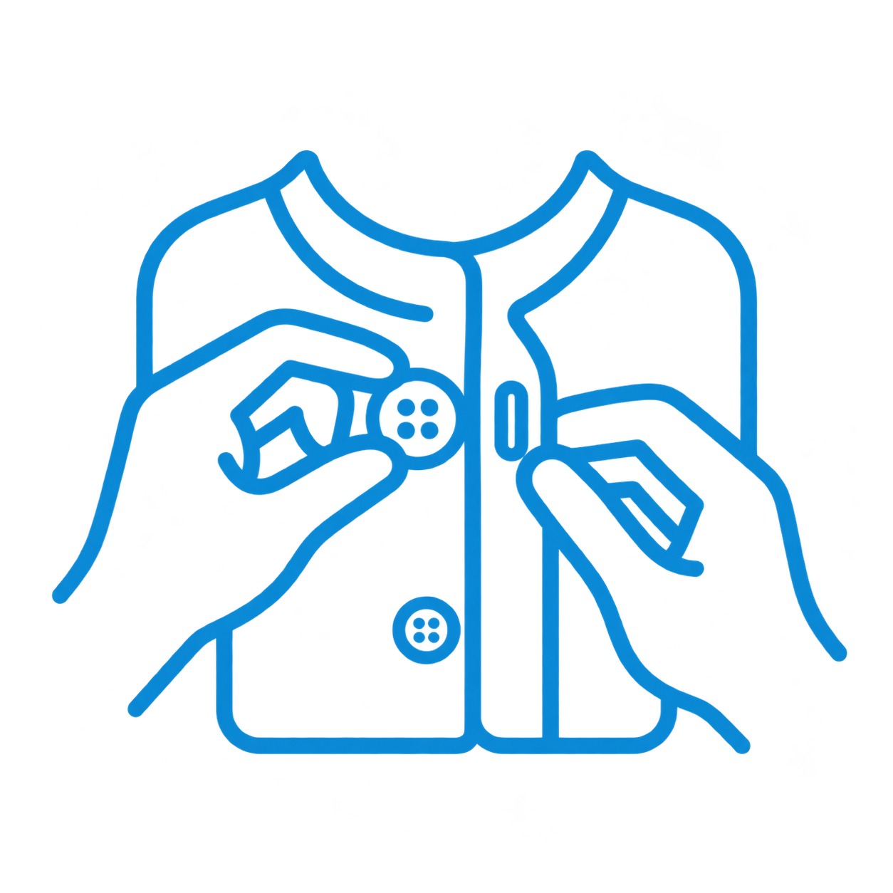 hands fastening a shirt button 2