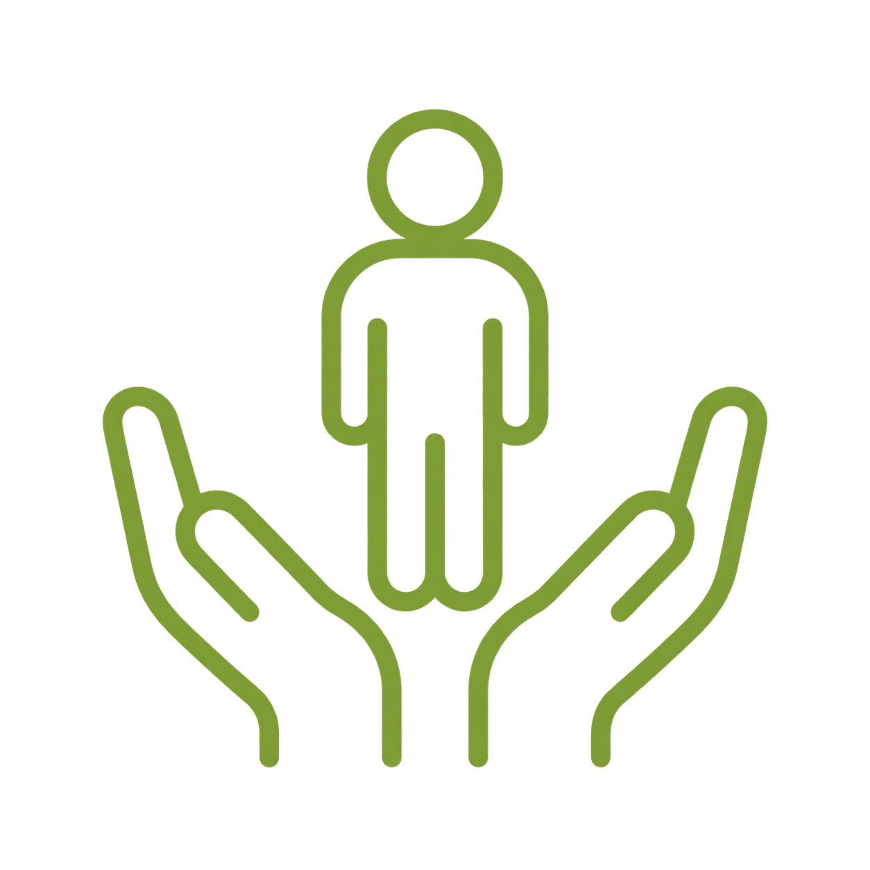 hands supporting a human figure 6